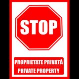 Semn stop pentru proprietate privata private property