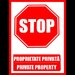 Semn stop pentru proprietate privata private property